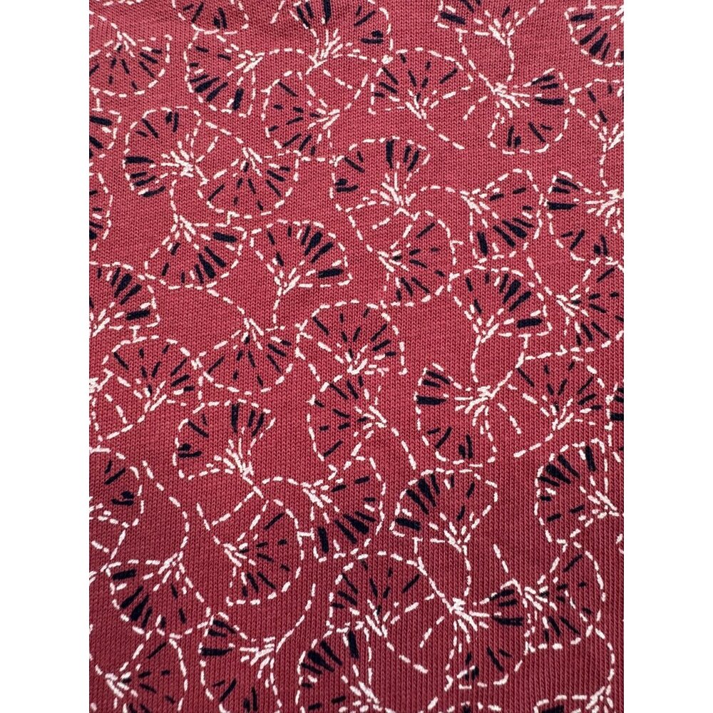 Cj Banks Womens V-Neck 3/4 Sleeve Top Blouse Size X Rose Patterned Casual - Picture 3 of 10